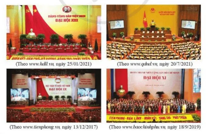 Em hãy quan sát hình ảnh dưới đây để xác định tên của các cơ quan, tổ chức Mo Dau Trang 66 Kinh Te Phap Luat 10
