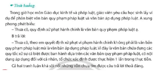 Đọc tình huống dưới đây và trả lời câu hỏi Cau Hoi 2 Trang 127 Kinh Te Phap Luat 10