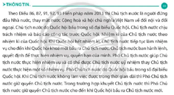 Trình bày cơ cấu tổ chức của Chủ tịch nước Cộng hòa xã hội chủ nghĩa Việt Nam Cau Hoi 2 Trang 93 Kinh Te Phap Luat 10