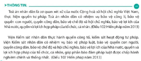 Em hãy nêu chức năng và nhiệm vụ của Tòa án nhân dân Cau Hoi 3 Trang 163 Kinh Te Phap Luat 10