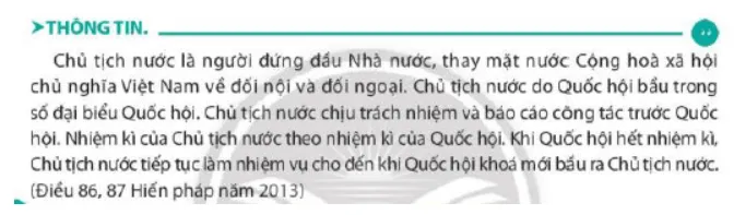 Chủ tịch nước có vị trí như thế nào trong bộ máy Nhà nước Cau Hoi 4 Trang 164 Kinh Te Phap Luat 10
