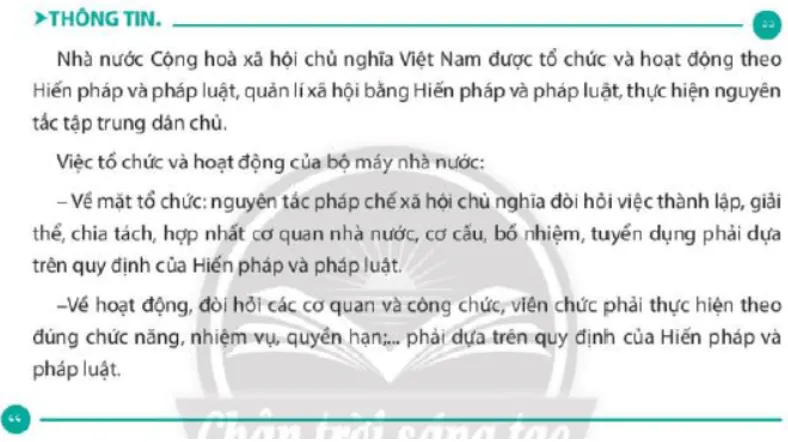 Vì sao Nhà nước Cộng hòa xã hội chủ nghĩa Việt Nam được tổ chức Cau Hoi 4 Trang 81 Kinh Te Phap Luat 10