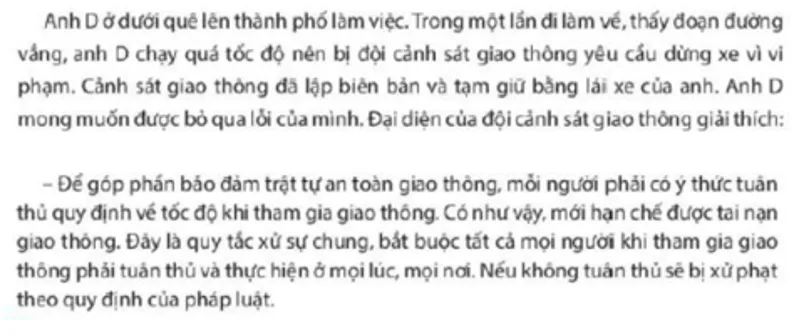 Vì sao cảnh sát giao thông lập biên bản và tạm giữ bằng lái xe của anh D Cau Hoi Trang 117 Kinh Te Phap Luat 10