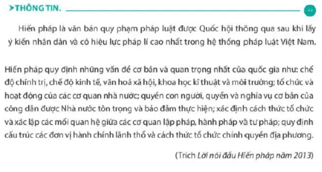 Hiến pháp có vị trí như thế nào trong hệ thồng pháp luật Việt Nam Cau Hoi Trang 135 Kinh Te Phap Luat 10