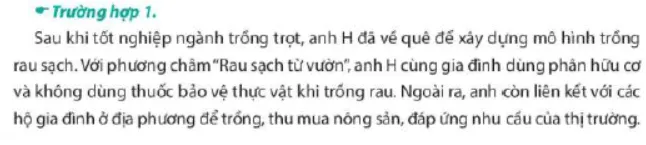 Em hãy nhận xét về việc làm của anh H và gia đình anh Cau Hoi Trang 14 Kinh Te Phap Luat 10