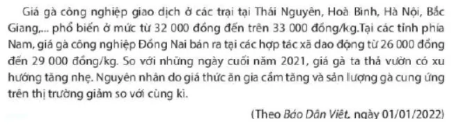 Em có nhận xét gì về giá gà tại những địa điểm khác nhau trong thông tin trên Cau Hoi Trang 28 Kinh Te Phap Luat 10