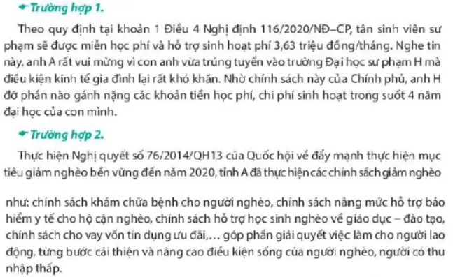Em hãy đọc các trường hợp sau và cho biết vai trò của ngân sách nhà nước Cau Hoi Trang 33 Kinh Te Phap Luat 10