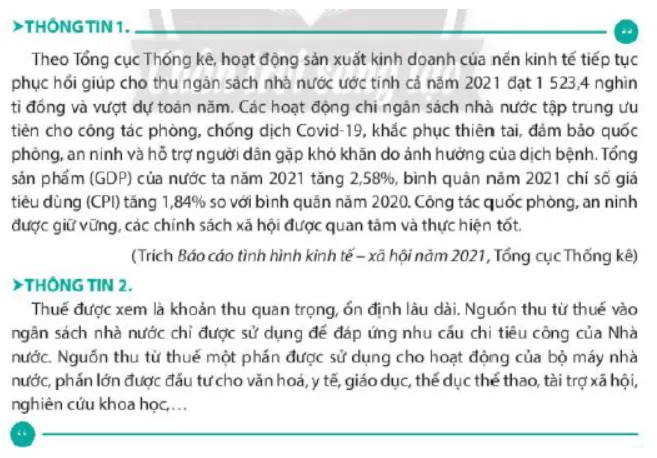 Thuế đóng vai trò như thế nào Cau Hoi Trang 41 Kinh Te Phap Luat 10