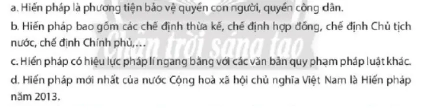 Em đồng tình hay không đồng tình với ý kiến nào sau đây Luyen Tap 1 Trang 138 Kinh Te Phap Luat 10