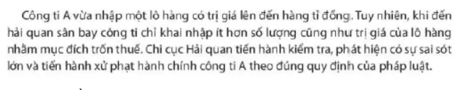 Em có nhận xét gì về hành vi của Công ti A trong trường hợp trên Luyen Tap 2 Trang 43 Kinh Te Phap Luat 10