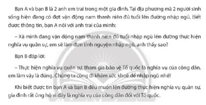 Em hãy chia sẻ quan điểm của mình về việc làm của bạn A và bạn B Luyen Tap 3 Trang 152 Kinh Te Phap Luat 10