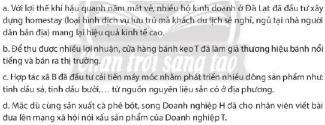 Với lợi thế khí hậu quanh năm mát mẻ nhiều hộ kinh doanh ở Đà Lạc  Luyen Tap 3 Trang 26 Kinh Te Phap Luat 10