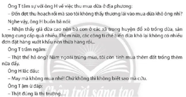 Chức năng nào của thị trường được thể hiện trong câu trả lời của ông H Luyen Tap 4 Trang 22 Kinh Te Phap Luat 10