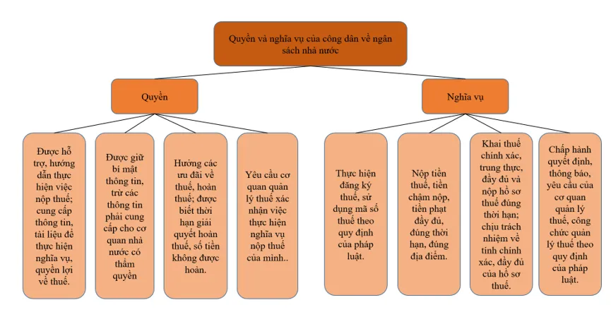 Em hãy vẽ sơ đồ tư duy về quyền và nghĩa vụ của công dân trong thực hiện pháp luật  Van Dung 2 Trang 44 Kinh Te Phap Luat 10