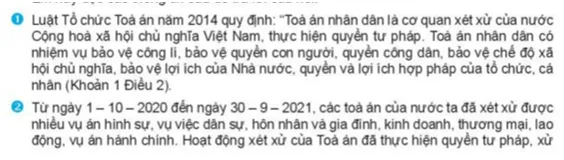 Tòa án nước ta đã thực hiện các hoạt động xét xử nhằm mục đích gì? Cau Hoi 1 Trang 141 Kinh Te Phap Luat 10