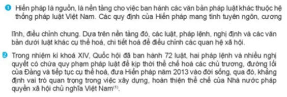 Những chi tiết nào trong các thông tin trên cho thấy Hiến pháp là đạo luật cơ bản Cau Hoi Trang 90 Kinh Te Phap Luat 10