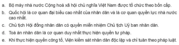 Em hãy cho biết các ý kiến sau đây đúng hay sai? Vì sao? Luyen Tap 1 Trang 114 Kinh Te Phap Luat 10