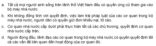 Em hãy cho biết các ý kiến sau đúng hay sai? Vì sao? Luyen Tap 1 Trang 130 Kinh Te Phap Luat 10