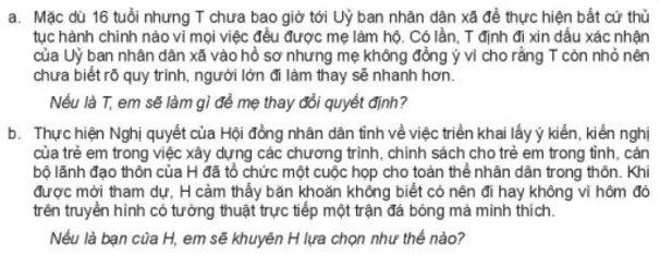 Xử lí tình huống Luyện tập 3 trang 151 Kinh tế và Pháp luật 10 Luyen Tap 3 Trang 151 Kinh Te Phap Luat 10