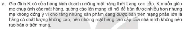 Xử lí tình huống Luyện tập 3 trang 20 Luyen Tap 3 Trang 20 Kinh Te Phap Luat 10