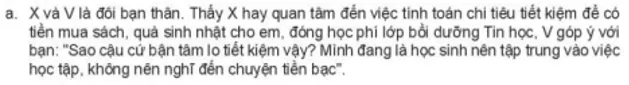 Nếu là X, em sẽ giải thích với V thế nào? Luyen Tap 4 Trang 69 Kinh Te Phap Luat 10