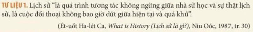 Em hiểu câu nói của Ét-uốt Ha-lét Ca trong Tư liệu 1 (tr.7) như thế nào? Cau Hoi 1 Trang 9 Lich Su 10