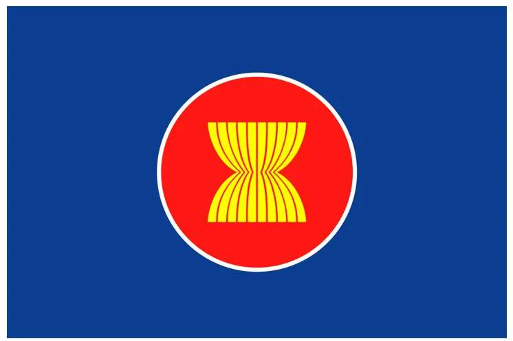 Quan sát hình lá cờ của Hiệp hội các quốc gia Đông Nam Á (ASEAN), em hãy giải thích Van Dung 1 Trang 84 Lich Su 10