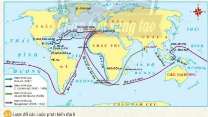 Sự kết nối đường biển giữa châu Á và châu Âu, giữa châu Âu và châu Mỹ Cau Hoi Trang 14 Lich Su 7 Chan Troi