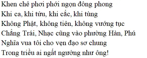 Bài thơ: Bài ca ngất ngưởng (Nguyễn Công Trứ): nội dung, dàn ý phân tích, bố cục, tác giả | Ngữ văn lớp 11 Bai Ca Ngat Nguong 1