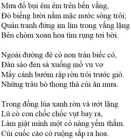 Bài thơ: Chiều xuân: nội dung, dàn ý phân tích, bố cục, tác giả | Ngữ văn lớp 11 Chieu Xuan
