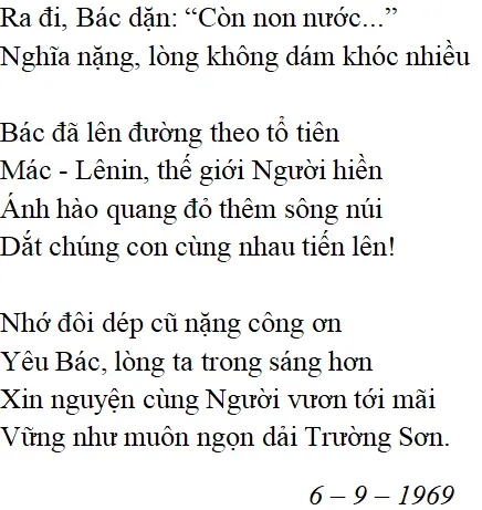 Bài thơ: Bác ơi (Tố Hữu): nội dung, dàn ý phân tích, bố cục, tác giả | Ngữ văn lớp 12 Bac Oi 3