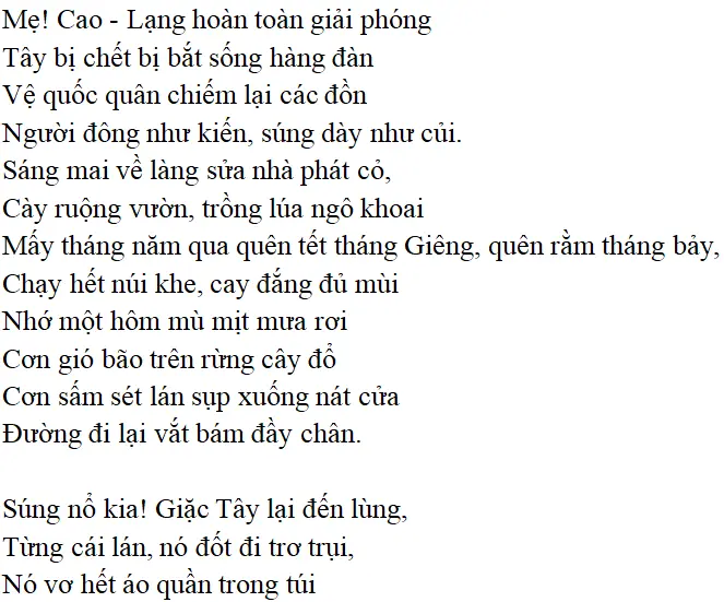 Bài thơ: Dọn về làng (Nông Quốc Chấn): nội dung, dàn ý phân tích, bố cục, tác giả | Ngữ văn lớp 12 Don Ve Lang