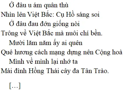 Bài thơ: Việt Bắc: nội dung, dàn ý phân tích, bố cục, tác giả | Ngữ văn lớp 12 Viet Bac 5