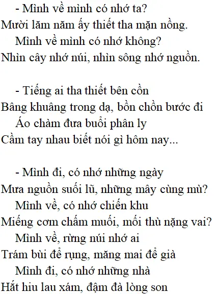 Bài thơ: Việt Bắc: nội dung, dàn ý phân tích, bố cục, tác giả | Ngữ văn lớp 12 Viet Bac