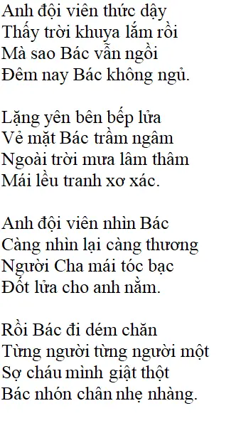 Bài thơ: Đêm nay Bác không ngủ - Nội dung bài thơ, Hoàn cảnh sáng tác, Dàn ý phân tích tác phẩm Dem Nay Bac Khong Ngu
