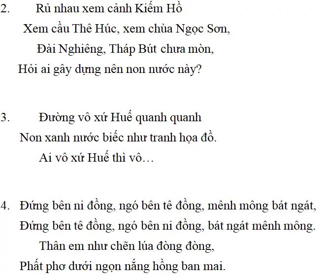 Nội dung các bài Những câu hát về tình yêu quê hương, đất nước, con người: nội dung, dàn ý, tóm tắt, bố cục, tác giả | Ngữ văn lớp 7 Nhung Cau Hat Ve Tinh Yeu Que Huong Dat Nuoc Con Nguoi 1
