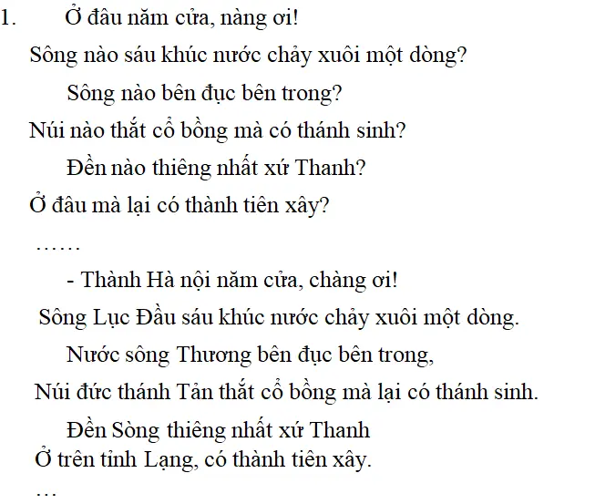 Nội dung các bài Những câu hát về tình yêu quê hương, đất nước, con người: nội dung, dàn ý, tóm tắt, bố cục, tác giả | Ngữ văn lớp 7 Nhung Cau Hat Ve Tinh Yeu Que Huong Dat Nuoc Con Nguoi