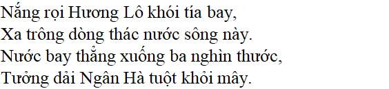 Bài thơ: Xa ngắm thác núi Lư: nội dung, dàn ý, giá trị, bố cục, tác giả | Ngữ văn lớp 7 Xa Ngam Thac Nui Lu 2