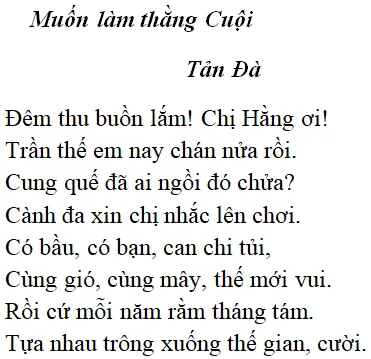 Bài thơ: Muốn làm thằng Cuội (Tản Đà): nội dung, dàn ý, giá trị, tác giả | Ngữ văn lớp 8 Muon Lam Thang Cuoi