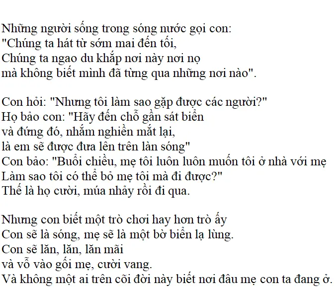 Bài thơ: Mây và sóng (R. Ta-go): nội dung, dàn ý, bố cục, tác giả | Ngữ văn lớp 9 May Va Song 1