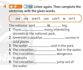 Giải sách bài tập Tiếng Anh 6 trang 26 Unit 3: Wild life Vocabulary and Listening Unit 3 Vocabulary And Listening Trang 26 64482