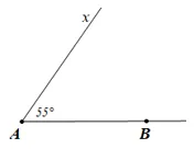 Vẽ đoạn thẳng AB. Vẽ một góc có số đo 55 độ với đỉnh là A (ảnh 2) Bai 58 Trang 101 Sbt Toan Lop 6 Tap 2 Canh Dieu