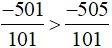 So sánh: -501/-101 và -5 Bai 2 Trang 16 Sbt Toan Lop 6 Tap 2 Chan Troi 67966