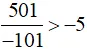 So sánh: -501/-101 và -5 Bai 2 Trang 16 Sbt Toan Lop 6 Tap 2 Chan Troi 67967