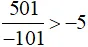 So sánh: -501/-101 và -5 Bai 2 Trang 16 Sbt Toan Lop 6 Tap 2 Chan Troi 67972