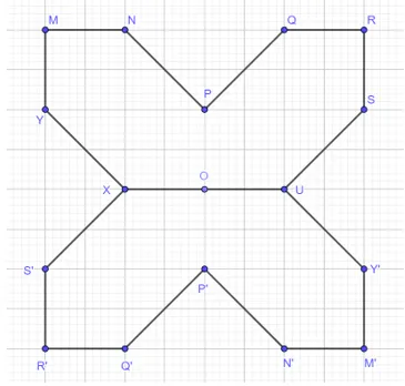Vẽ thêm để được hình có tâm đối xứng là các điểm cho sẵn Bai 2 Trang 78 Sbt Toan Lop 6 Tap 2 Chan Troi 68911