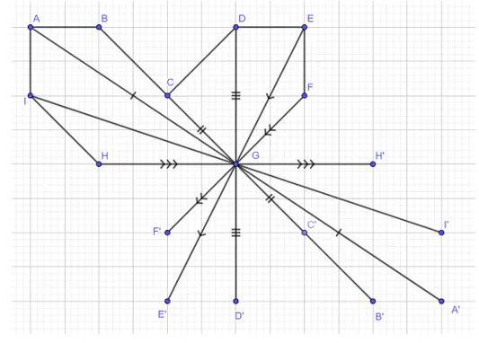 Vẽ thêm để được hình có tâm đối xứng là các điểm cho sẵn Bai 2 Trang 78 Sbt Toan Lop 6 Tap 2 Chan Troi 68915