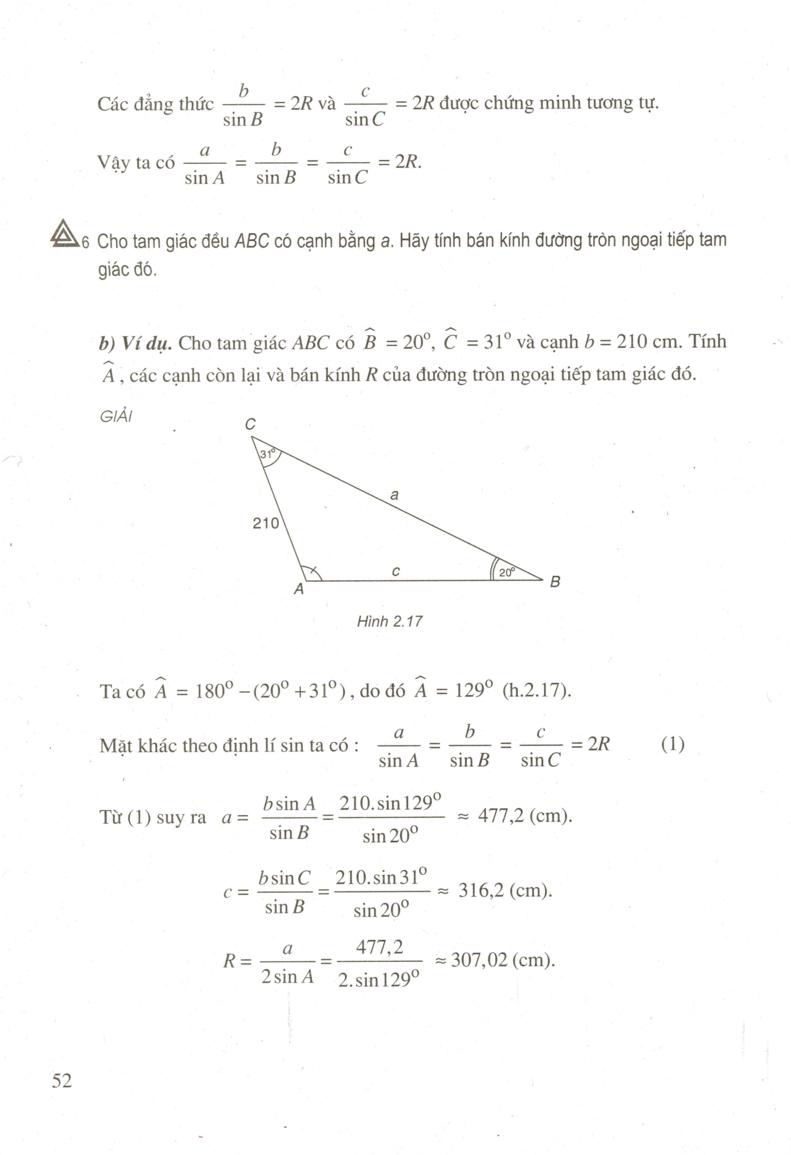 Các hệ thức lượng trong tam giác và giải tam giác 
