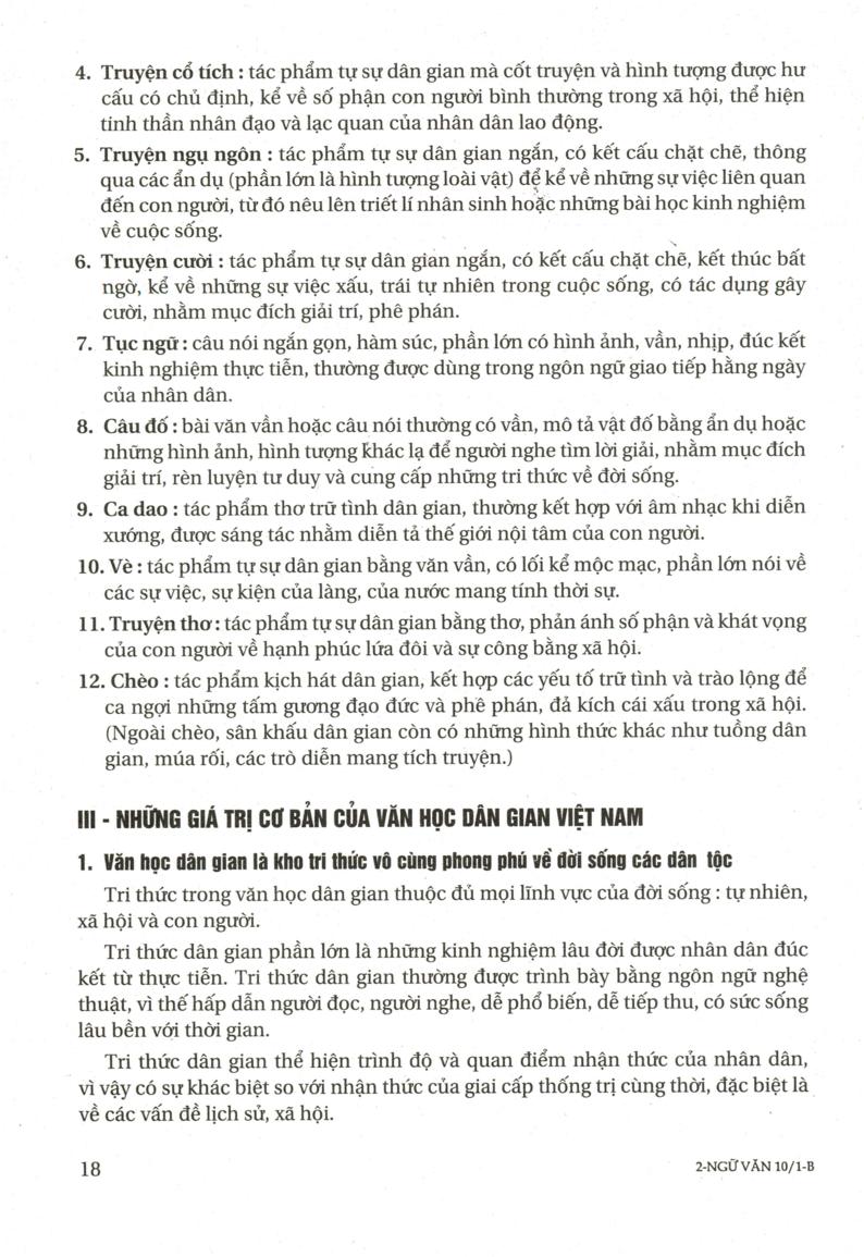 Khái quát văn học dân gian Việt Nam