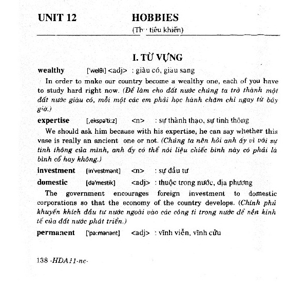 Unit 12 Hobbies